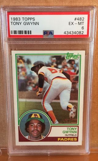 1983 Topps Tony Gwynn 482 Rookie Card Baseball Card Psa 6 Ex - Mt Hof