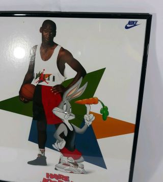 Vintage 1992 Hare Air Jordan Space Jam Nike Poster Picture 16” x 20” Bugs Bunny 4