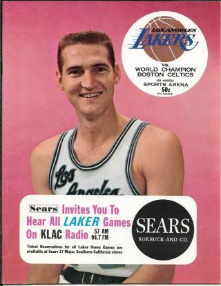 1965 - 66 Los Angeles Lakers - Celtics Program Preview Of Nba Finals