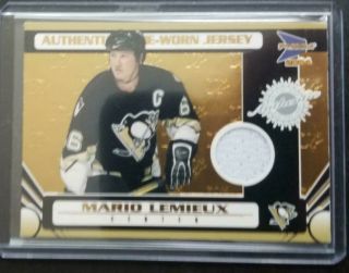 2004 Prizm Hockey Mario Lemieux Game Worn Jersey Cards 290/310 Sp Ve811