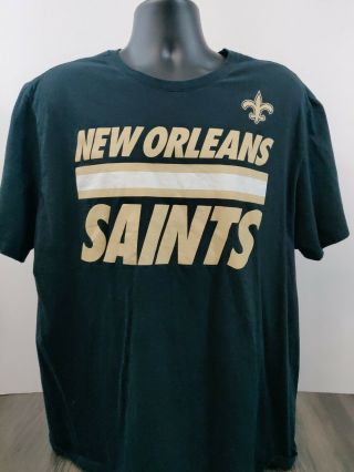 Orleans Saints Mens T - Shirt Size 2xl Black Good Short Sleeved Top