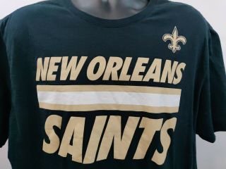 Orleans Saints Mens T - Shirt Size 2XL Black Good Short Sleeved Top 2