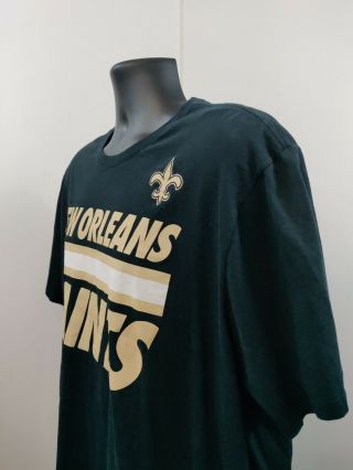 Orleans Saints Mens T - Shirt Size 2XL Black Good Short Sleeved Top 3
