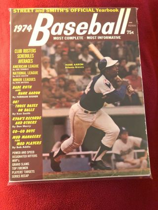 1974 Street And Smith’s Baseball Yearbook - Hank Aaron Braves Cover