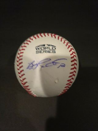 Brock Holt Signed 2018 World Series Baseball Boston Red Sox Read Dog Ate It