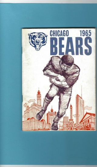 1965 Chicago Bears Nfl Media Guide