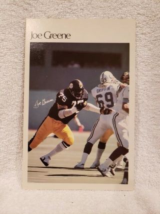 Vintage - Oddball 1981 Joe Greene Mini Poster Card,  Pittsburgh Steelers,