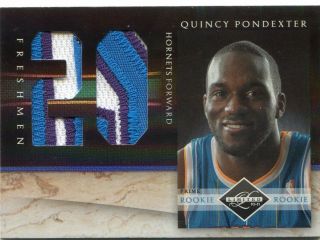 2010 - 11 Panini Limited Rookie Rc Jersey Patch Hornets Quincy Pondexter 13/25
