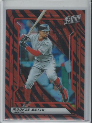 2019 Panini National Gold Pack Mookie Betts Tiger Stripe Prizm Red Sox Ssp