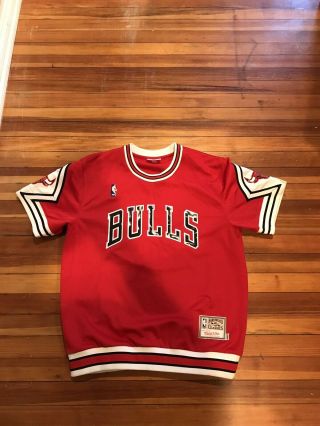 Chicago Bulls Mitchell & Ness Nba Authentic 1987 - 88 Shooting Shirt - No Refunds