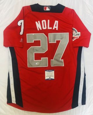 Aaron Nola Signed Auto 2018 Mlb All Star Game Asg Jersey Phillies Beckett