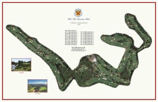 Bel - Air Country Club - 1926 - George Thomas - Vintage Golf Course Maps Print