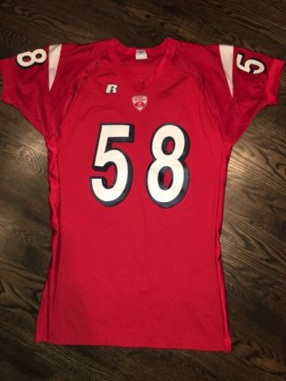 Game Worn Cornell Big Red Football Jersey Russell 58 Size Xl