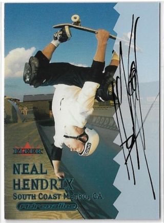 Rare 2000 Fleer Adrenaline Neal Hendrix Autograph Card Skateboard Sk8