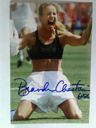 Brandi Chastain Authentic Hand Signed Autograph 4x6 Photo - Soccer Olympic Gold