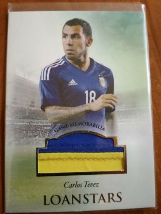 Futera Exclusive Loanstars /27 Carlos Tevez Argentina Game Worn Jersey Card
