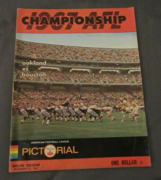 1967 Afl Championship Program Oakland Raiders Vs.  Houston Oilers