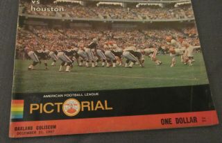1967 AFL Championship Program Oakland Raiders vs.  Houston Oilers 2