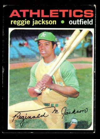 Baseball Card 1971 Topps Reggie Jackson Hof Oakland A 