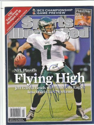 Jeff Garcia Signed Si Sports Illustrated Eagles Raiders Browns Lions 49ers