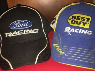 2012 Matt Kenseth Roush Ford Best Buy Daytona Victory Ln Pit Crew Hats 2 Nascar