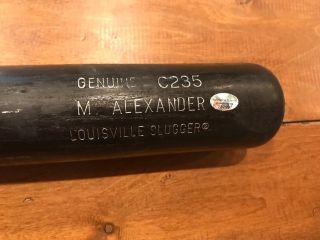 Manny Alexander Boston Red Sox Signed Louisville Slugger Game Bat 33 " Loa