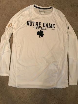 Team Issued Notre Dame Football Under Armour Pullover Large