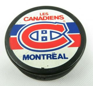 Vintage Hockey Game Official Puck Montreal Canadiens Nhl Trench Mfg Canada