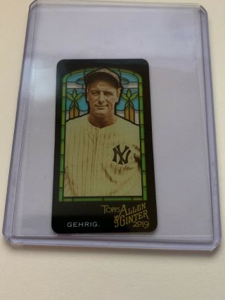 Lou Gehrig 2019 Allen & Ginter Stained Glass Mini Limited Rare