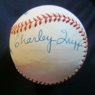 Charley Trippi Signed Autographed Baseball Chicago Cardinals Football Georgia