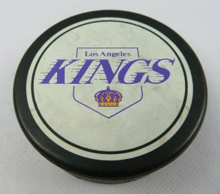 Vintage Hockey Game Official Puck Los Angels Kings Nhl Trench Mfg Made In Canada