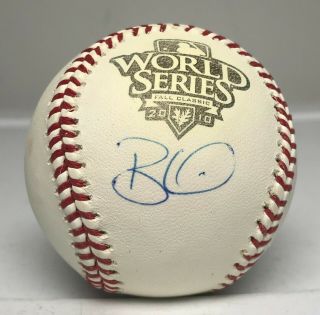 Brian Wilson Signed 2010 World Series Baseball Psa/dna Sticker Only Sf Giants