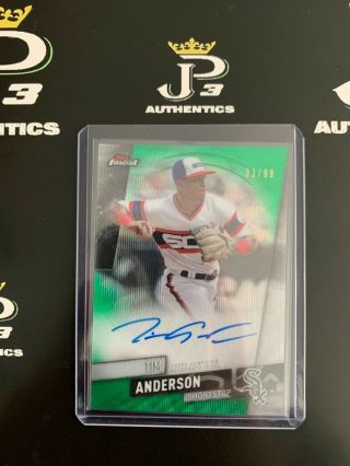 Tim Anderson Auto 2019 Topps Finest Green Refractor