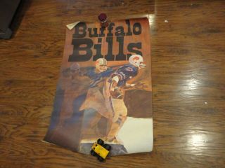 Vintage 1970 Buffalo Bills Nfl Football Poster
