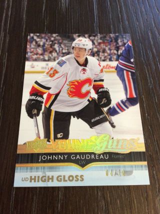 2014 - 15 Upper Deck Young Guns Johnny Gaudreau 211 High Gloss 04/10