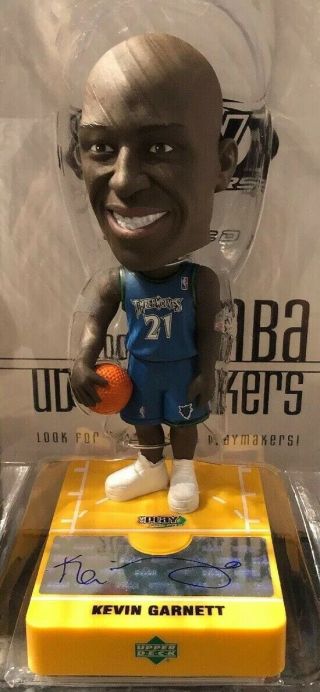 Kevin Garnett Signed Auto Upper Deck Playmakers Bobbleheads Uda Autographed