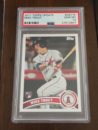 Mike Trout 2011 Topps Update Rc Rookie Psa 10 Gem
