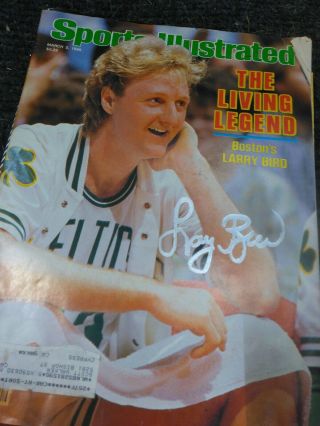 Larry Bird Signed Autographed 1983 Sports Illustrated Boston Celtics