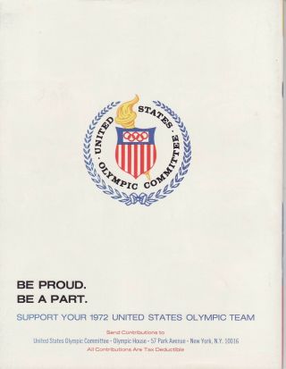 1972 U.  S.  Olympic Basketball team trials; Game program Aug 10,  1972 Dayton Aren 4