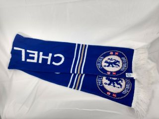 Chelsea Football Club Fc Official Licensed Blue Double Sided Knit Scarf One Size