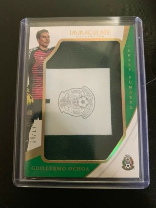 2018 - 19 Panini Immaculate Soccer Jersey Numbers Patch Guillermo Ochoa /17 Mexico