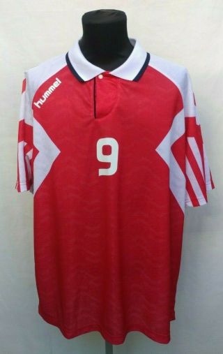 Denmark Dbu 1992 9 Retro Style Football Jersey Hummel Soccer Shirt Size Xl Top