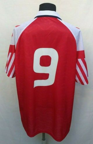 Denmark DBU 1992 9 Retro Style Football Jersey Hummel Soccer Shirt Size XL Top 2