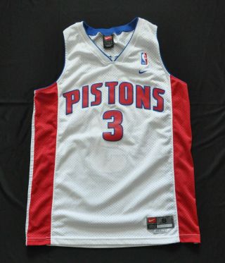 Ben Wallace Detroit Pistons Nike Swingman White Jersey Sewn Mens Small