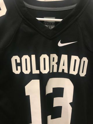University of Colorado Buffaloes Nike Football Jersey Number 13 Men ' s XL Black 2