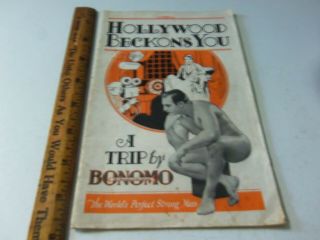 Antique 1927 Body Building Book - Hollywood Beckons You - A Trip By Bonomo