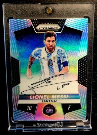 49/99 Lionel Messi 2017 - 18 Immaculate Prizm Soccer Silver Autograph Auto Arg