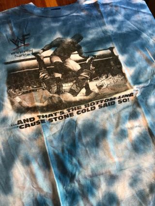 Vintage Stone Cold Steve Austin Bootleg White T Shirt Wwe Wwf Shirt Xl