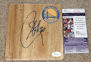 Stephen Curry Signed 6x6 Floorboard Golden State Warriors Nba Basketball Jsa