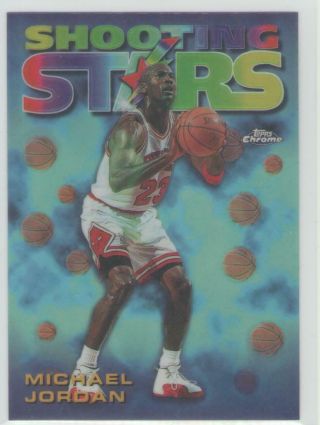 Michael Jordan 1997 - 98 Topps Chrome Seasons Best Shooting Stars Refractor Sp